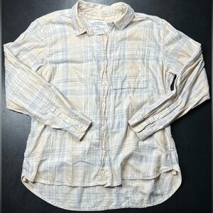 REI Cooperative Women’s Size L Plaid Long Sleeve Outdoor Life Button Up Shirt